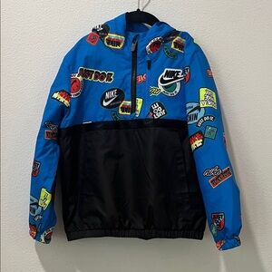 Nike Boys Half Zip Anorak Jacket with Hood
Sz 6/7